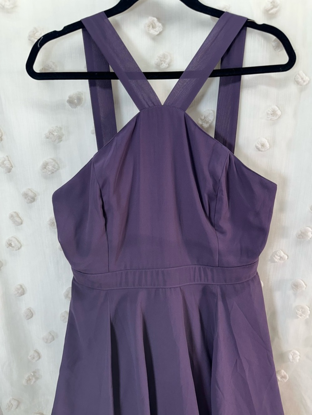 Lulu's Deep Purple Chiffon Mini Dress Prom Pick Size M - Picture 2 of 11